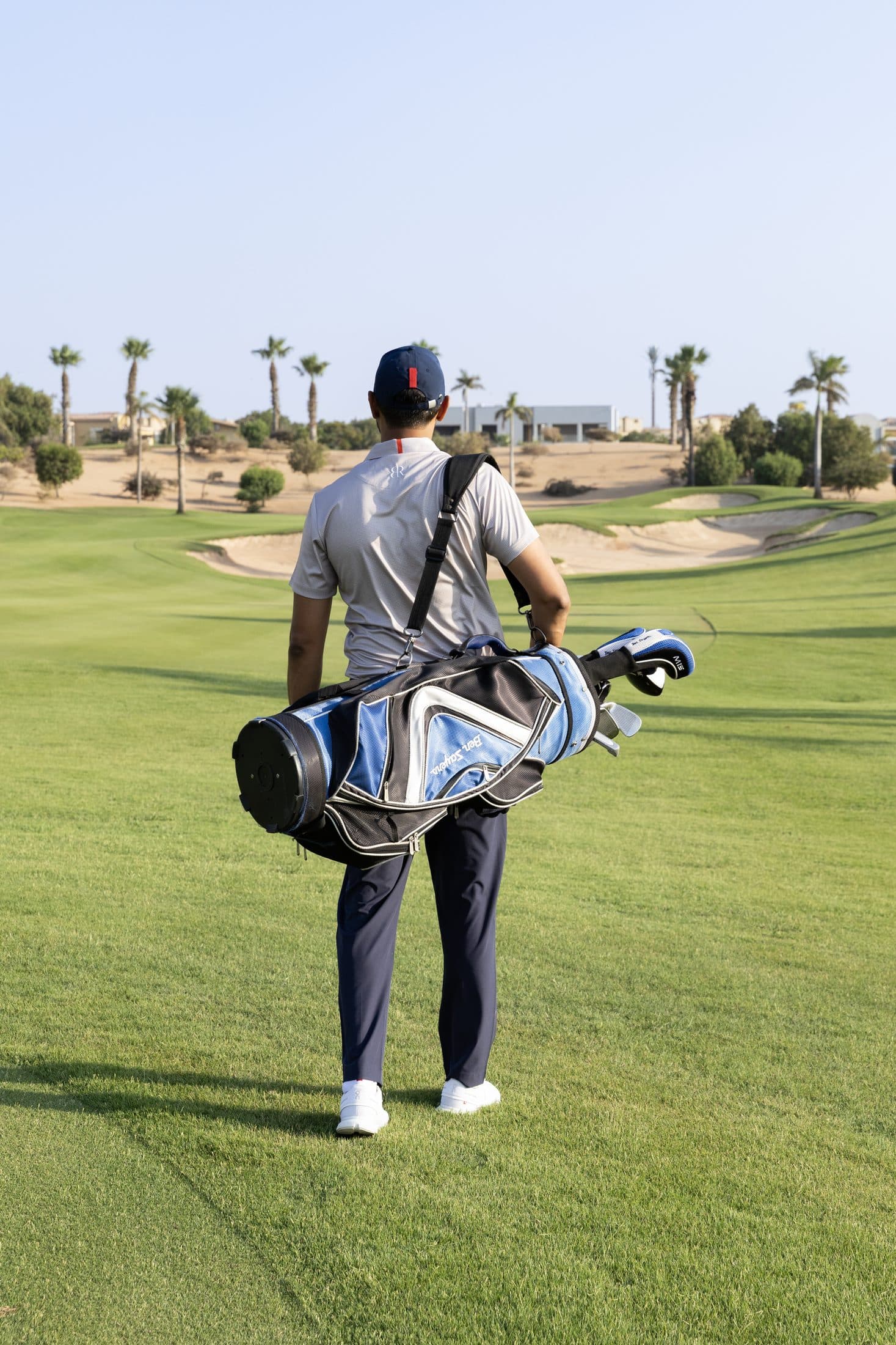 Walking the fairway with the bag