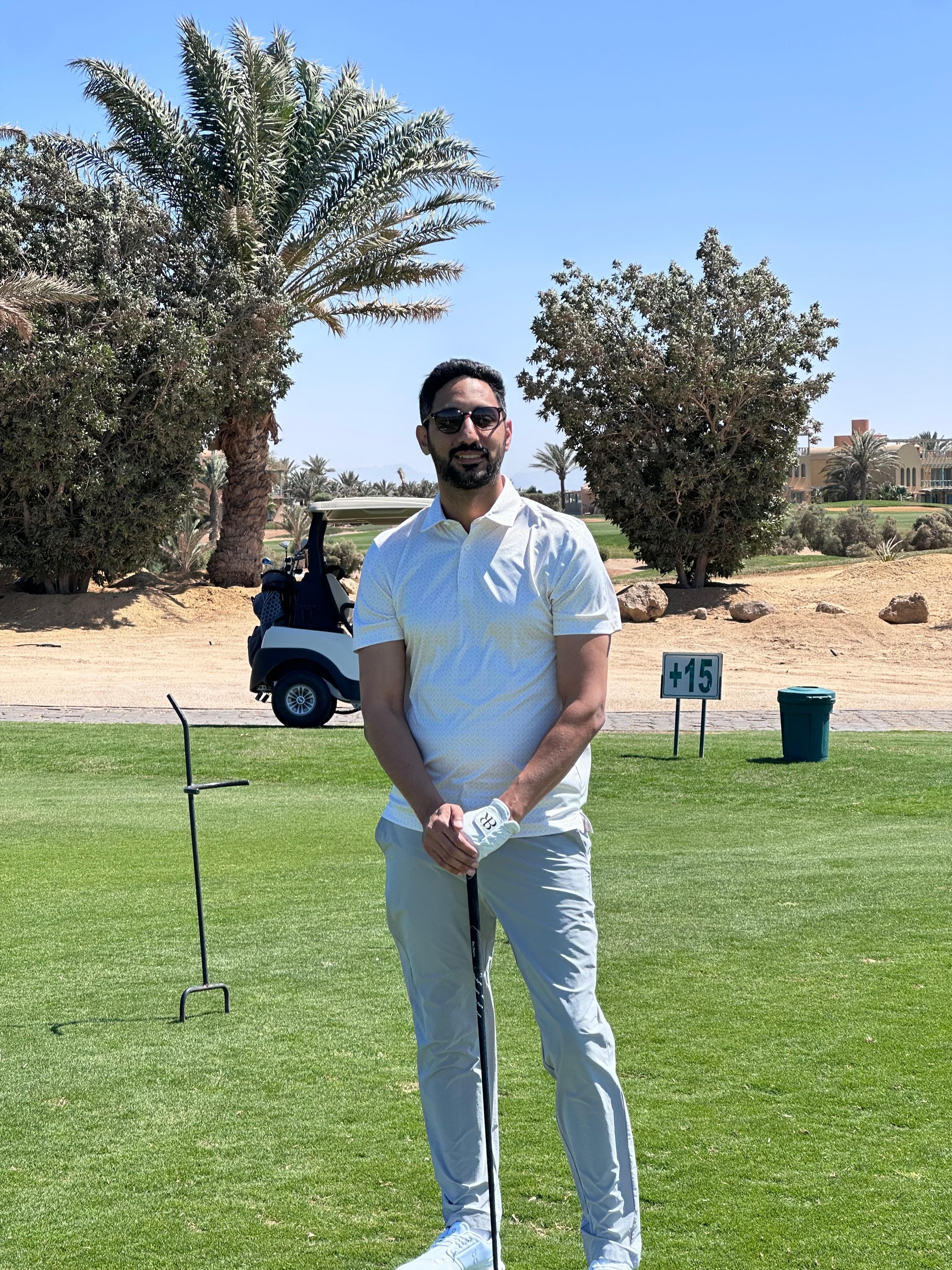 Gheith on the golf course