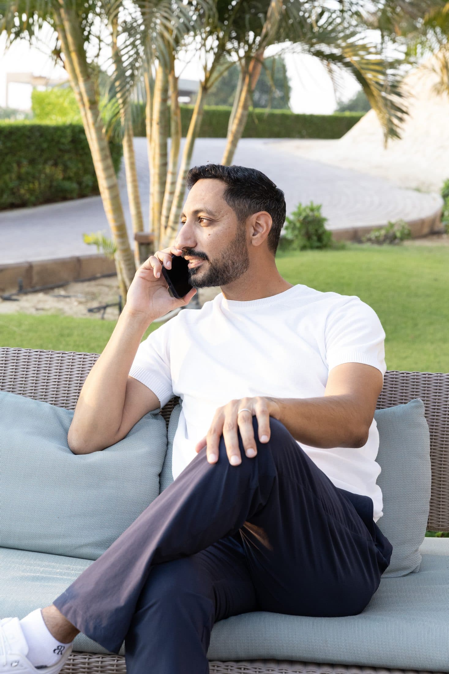 Ahmed Gheith on a call
